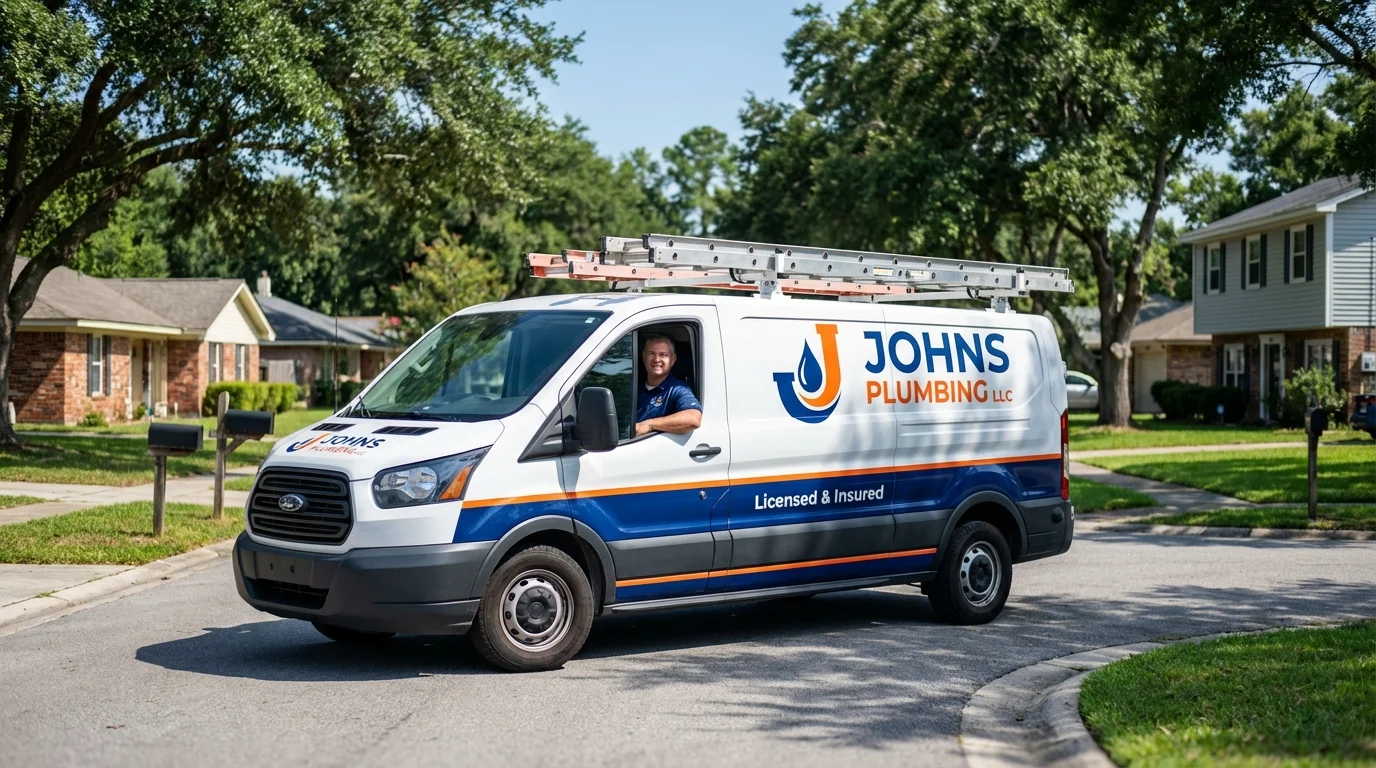 Johns Plumbing LLC service van in Lolo, MT