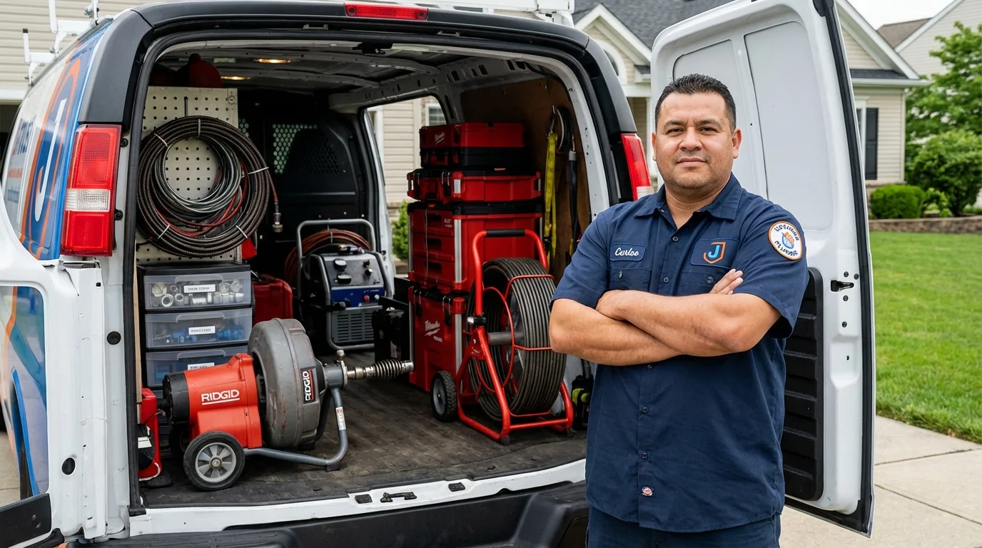 Professional drain cleaning equipment and Johns Plumbing LLC plumber in Lolo